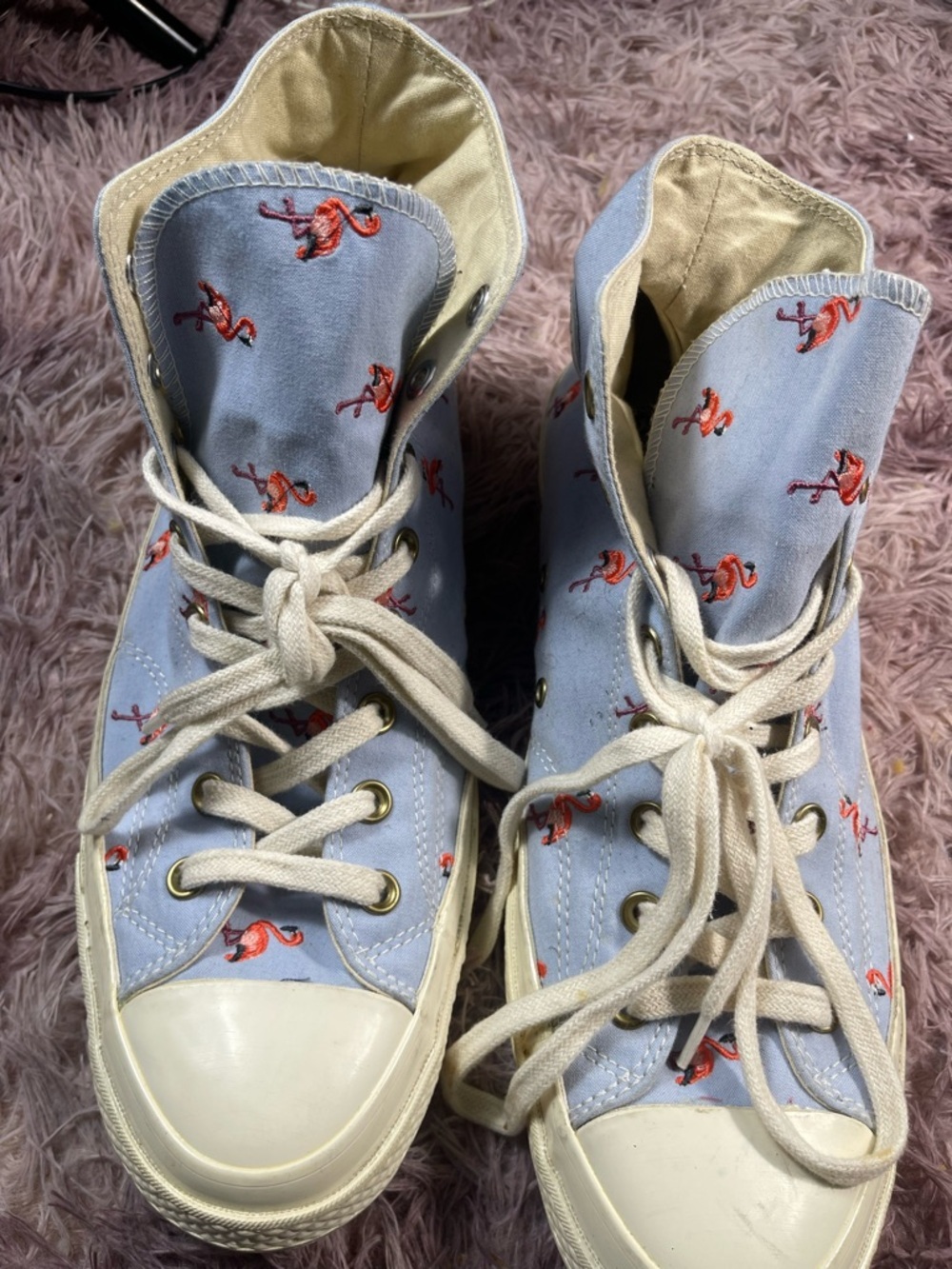 Converse Chuck Taylor All Star 70 Hi Flamingos Canvas Hi-Tops Blue Chili